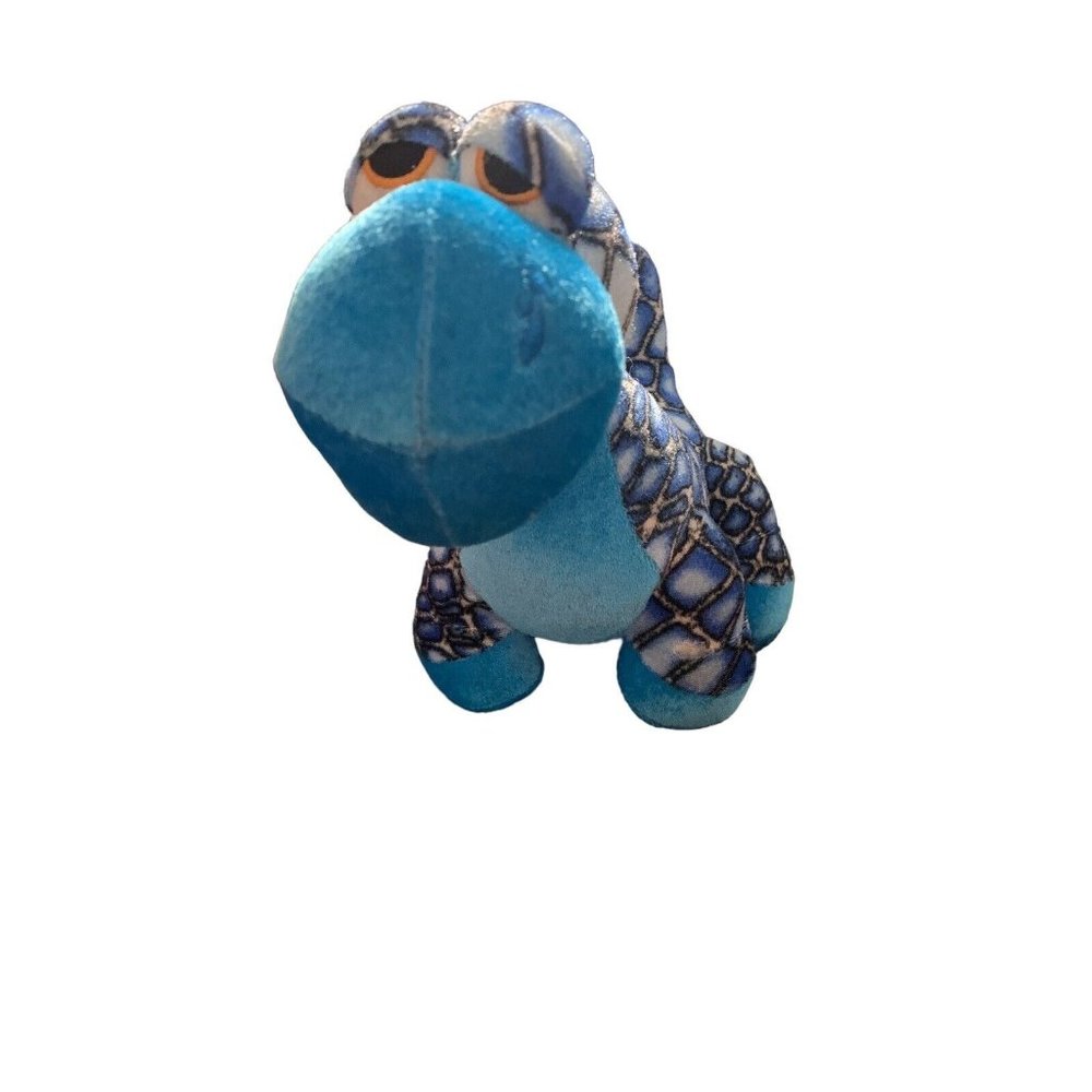 BJ Toy Co Dinosaur Blue Florescent 9" Plush Stuffed Animal Toy